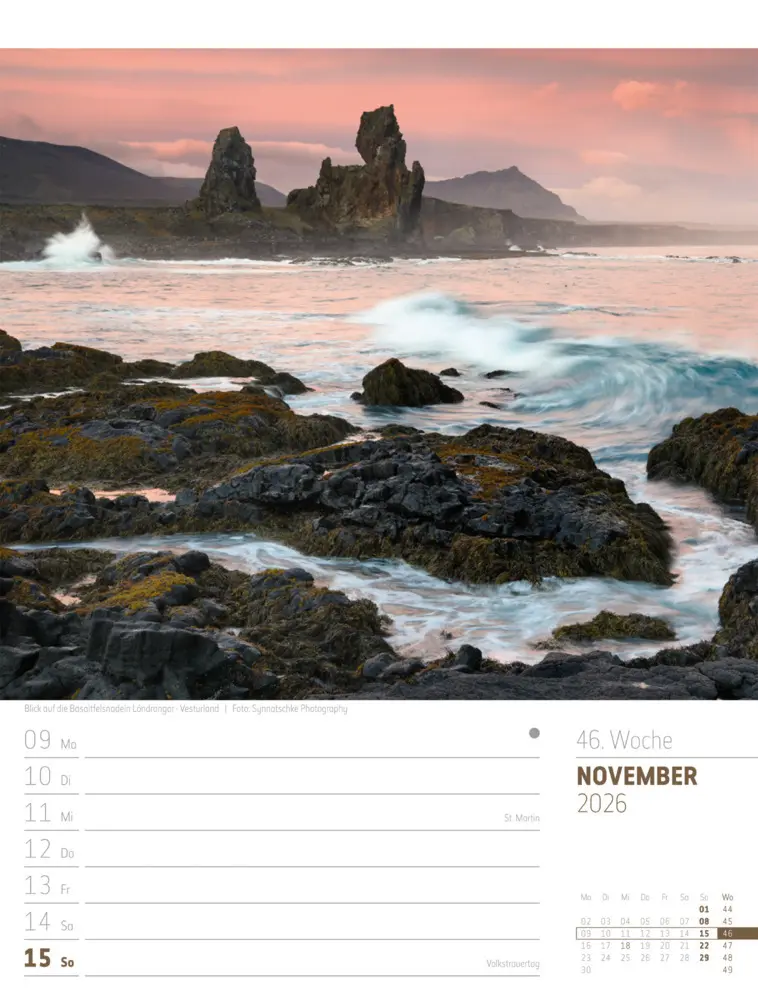 Bild: 9783838426914 | Island Wochenplaner Kalender 2026 Die Insel aus Feuer und Eis | GmbH