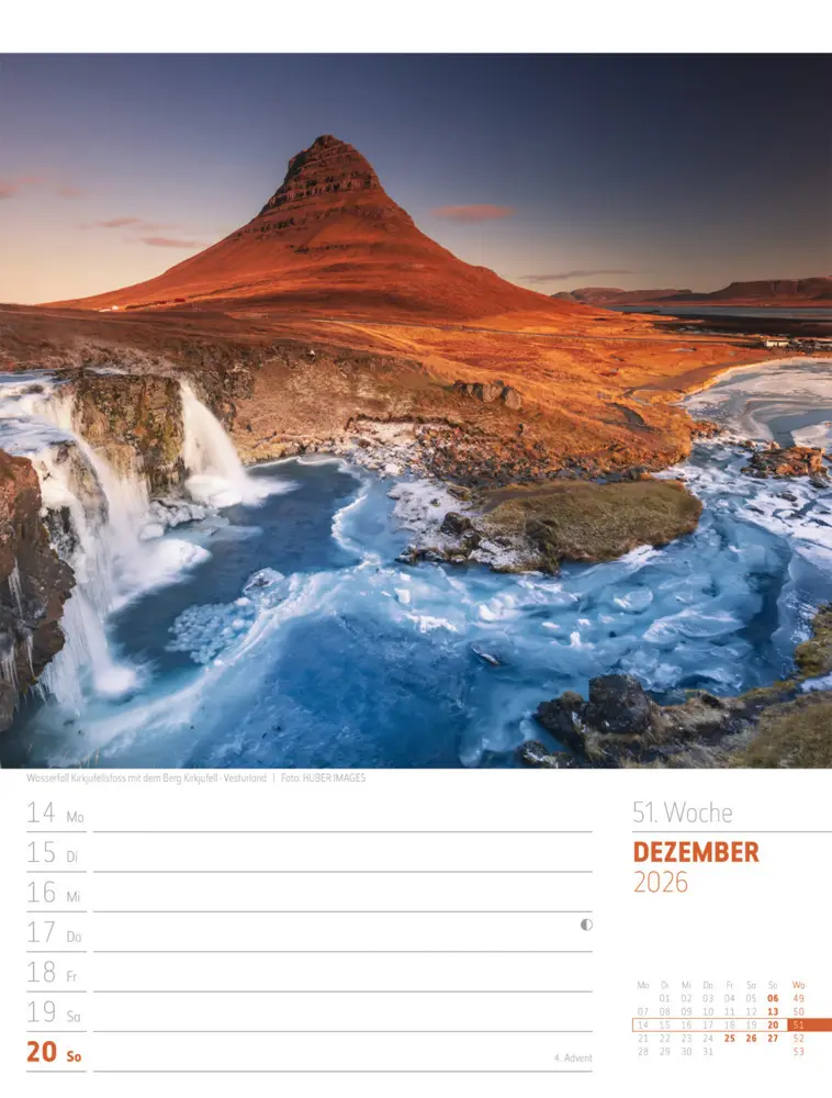 Bild: 9783838426914 | Island Wochenplaner Kalender 2026 Die Insel aus Feuer und Eis | GmbH