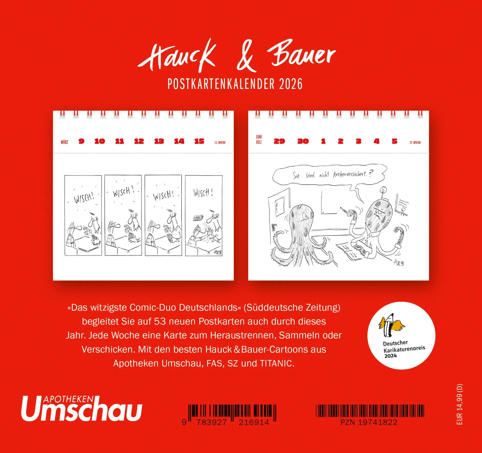 Bild: 9783927216914 | Hauck &amp; Bauer Postkartenkalender 2026 | Dominik Bauer | Kalender
