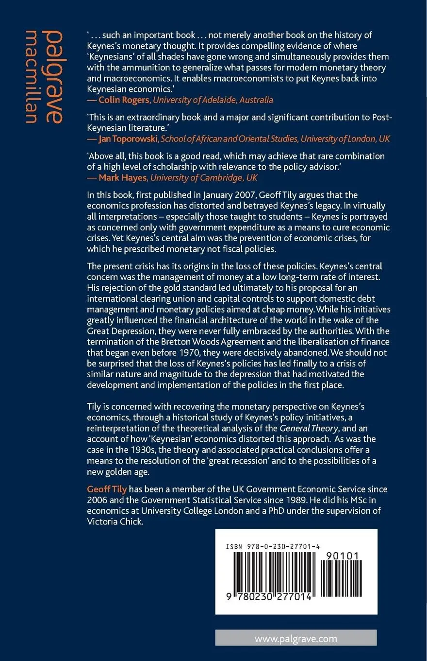 Rückseite: 9780230277014 | Keynes's General Theory, the Rate of Interest and Keynesian' Economics