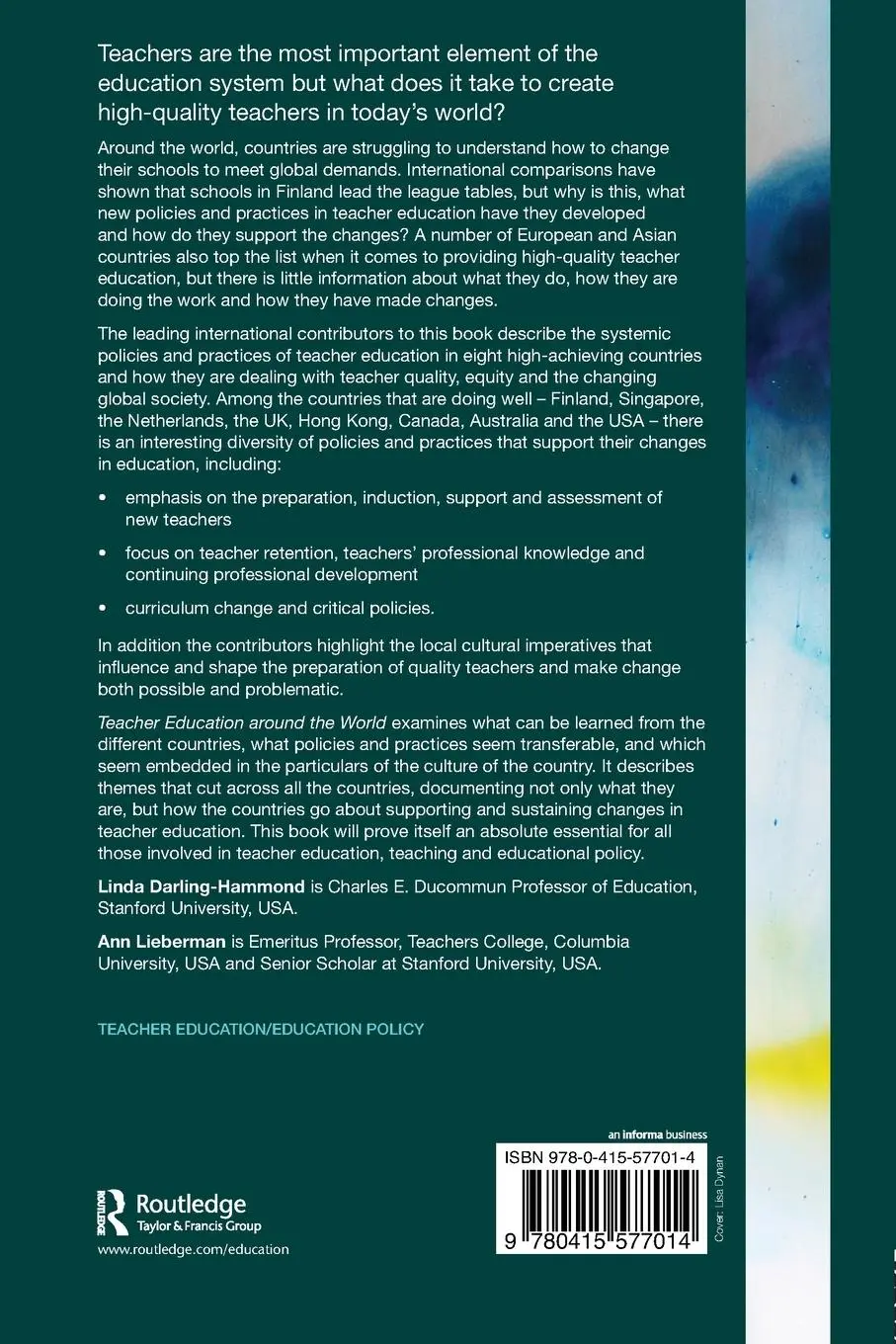 Rückseite: 9780415577014 | Teacher Education Around the World | Changing Policies and Practices