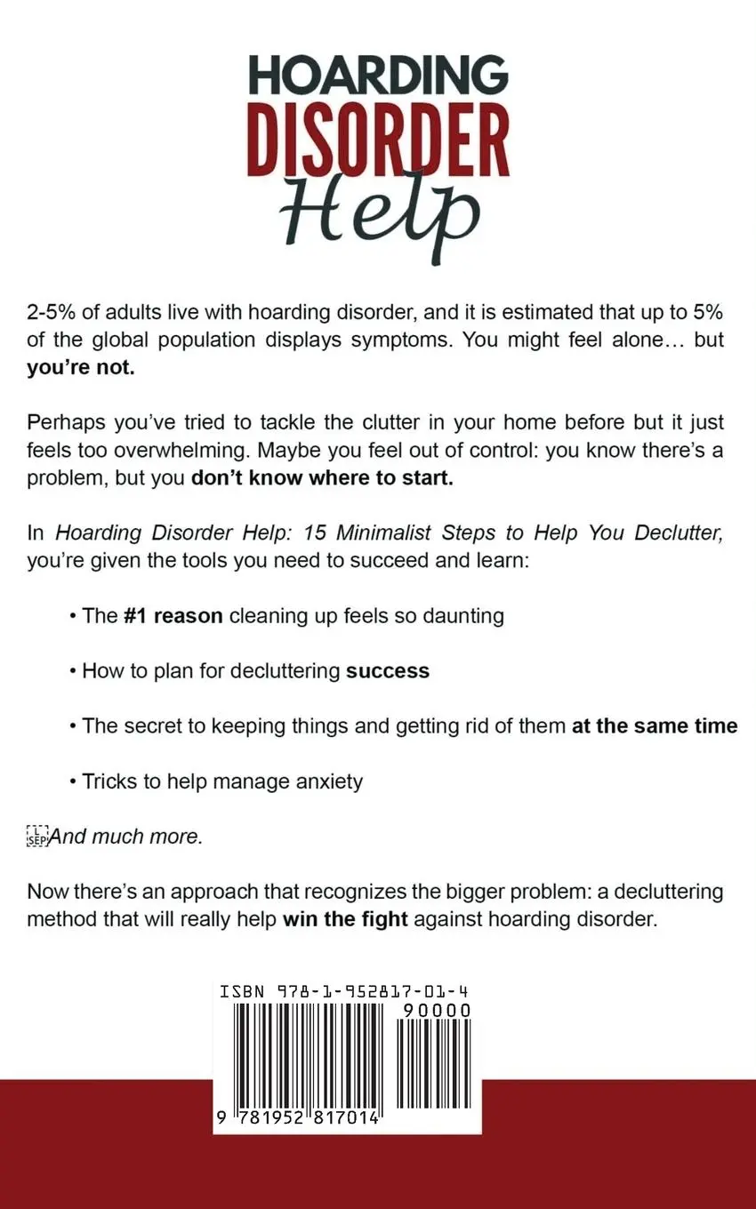 Rückseite: 9781952817014 | Hoarding Disorder Help | 15 Minimalist Steps to Help You Declutter