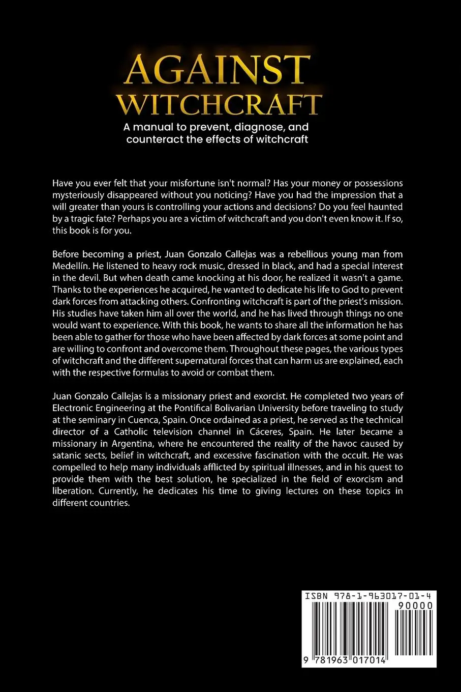 Rückseite: 9781963017014 | AGAINST WITCHCRAFT | Juan Gonzalo Callejas Ramirez | Taschenbuch