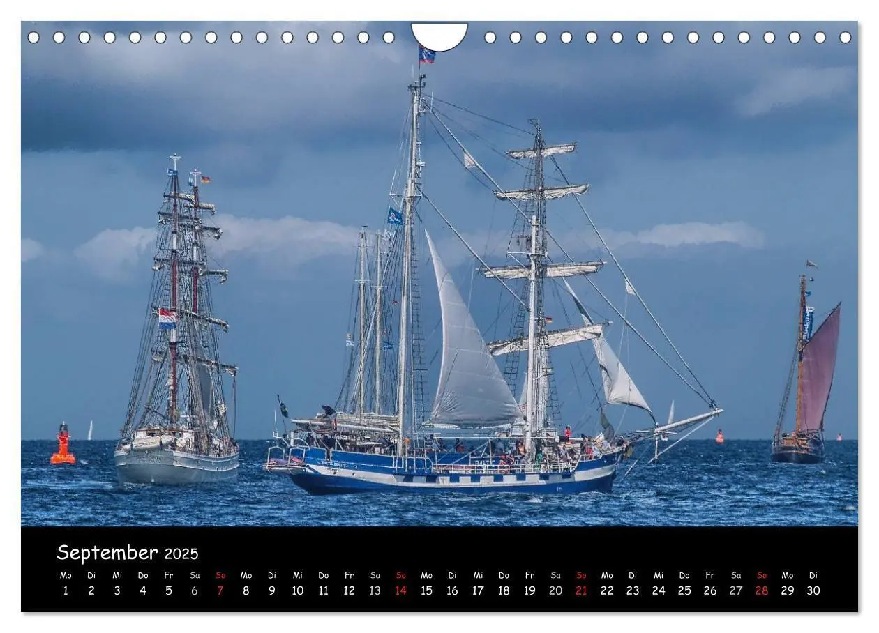 Bild: 9783435767014 | Windjammer vor Warnemünde (Wandkalender 2025 DIN A4 quer), CALVENDO...