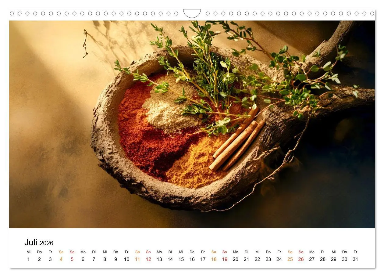Bild: 9783457307014 | Küchenkalender Gewürzwelt (Wandkalender 2026 DIN A3 quer), CALVENDO...