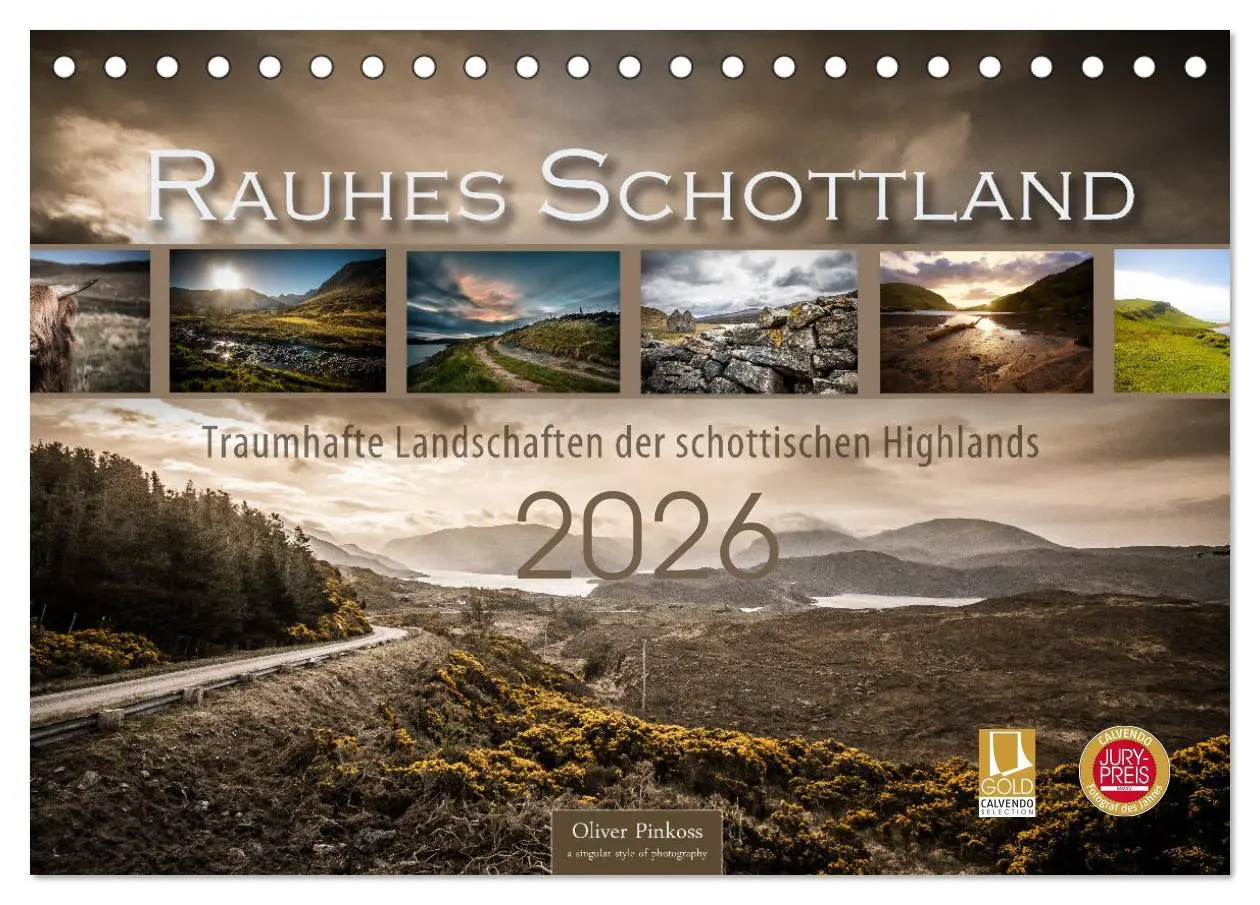 Cover: 9783457857014 | Rauhes Schottland (Tischkalender 2026 DIN A5 quer), CALVENDO...