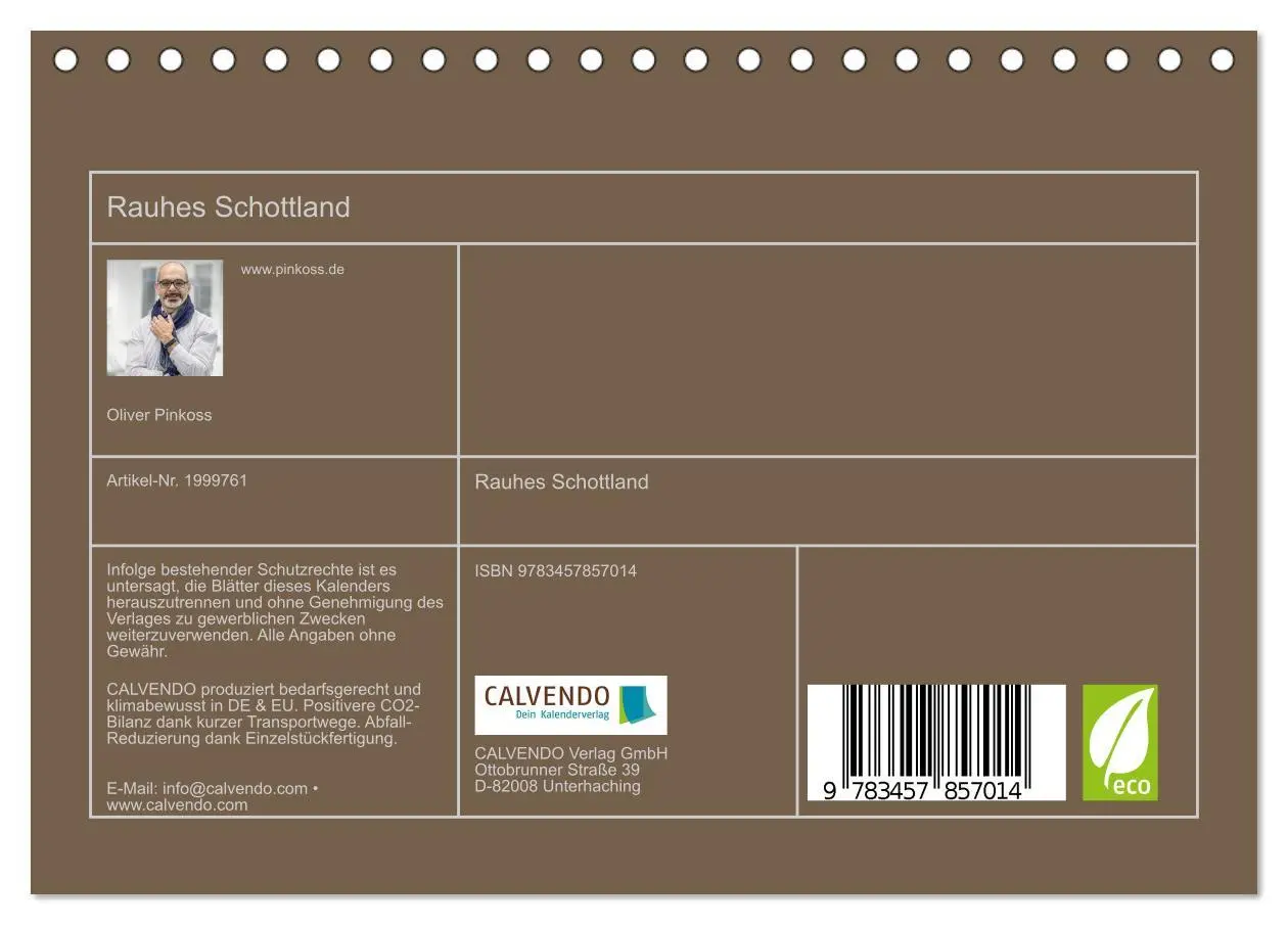 Bild: 9783457857014 | Rauhes Schottland (Tischkalender 2026 DIN A5 quer), CALVENDO...