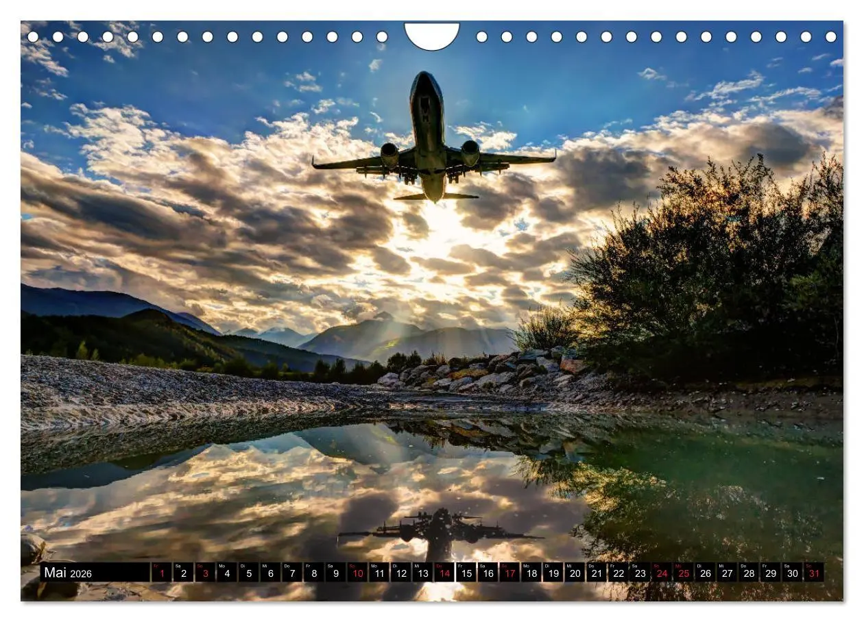 Bild: 9783457927014 | Flugzeugkalender 2026 (Wandkalender 2026 DIN A4 quer), CALVENDO...