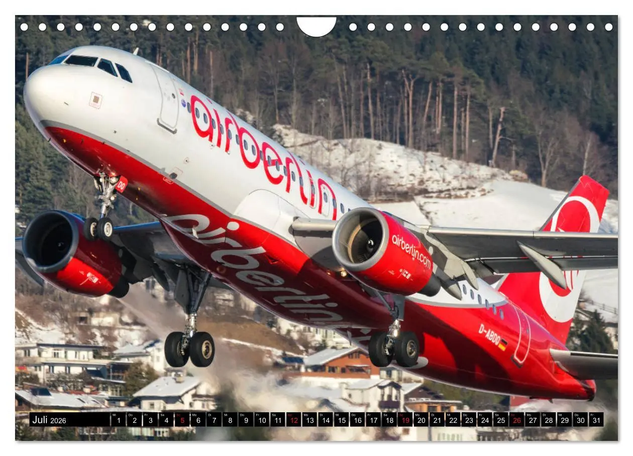Bild: 9783457927014 | Flugzeugkalender 2026 (Wandkalender 2026 DIN A4 quer), CALVENDO...