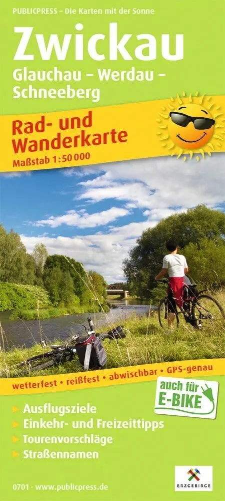 Cover: 9783747307014 | Publicpress Rad- und Wanderkarte Zwickau, Glauchau, Werdau,...