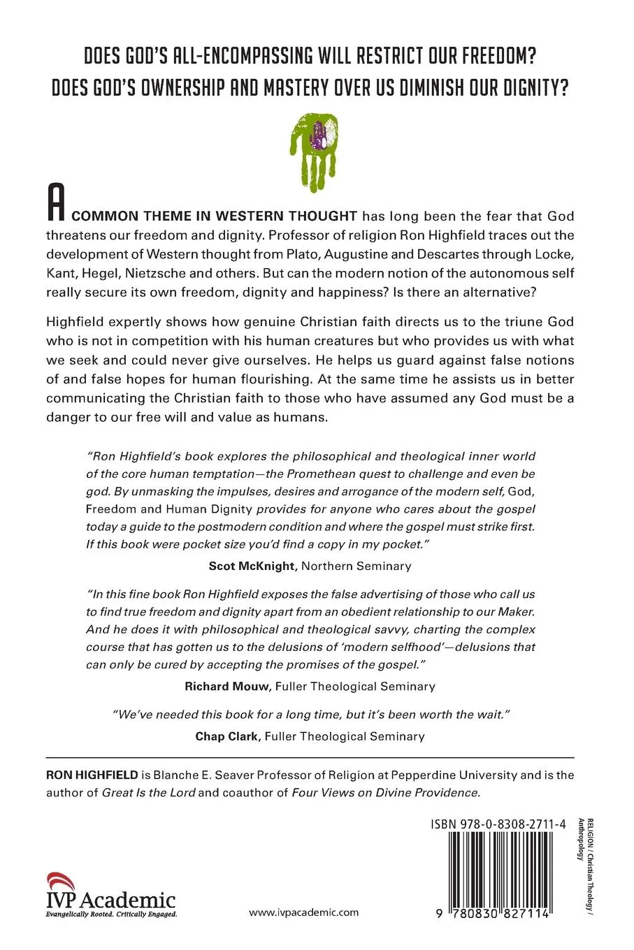 Rückseite: 9780830827114 | God, Freedom and Human Dignity | Ron Highfield | Taschenbuch | 2013