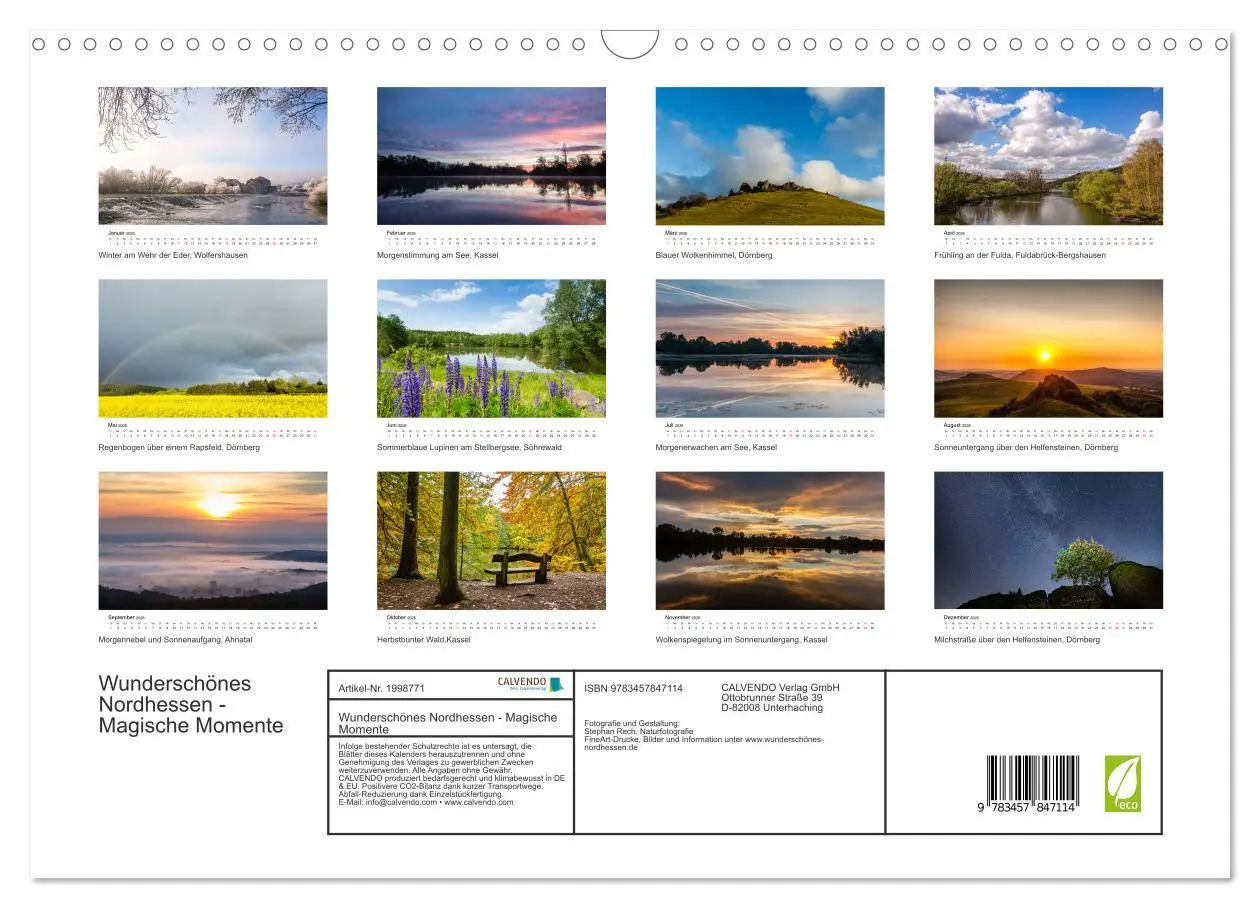 Bild: 9783457847114 | Wunderschönes Nordhessen - Magische Momente (Wandkalender 2026 DIN...