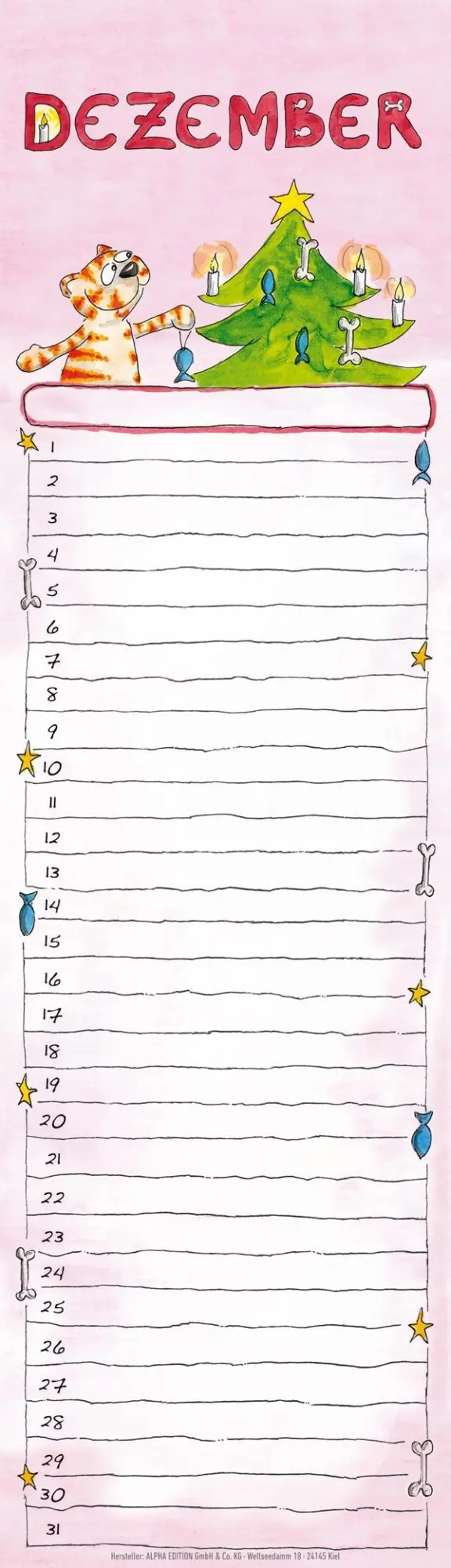 Bild: 9783840737114 | Geburtstagskalender Mini Cartoon immerwährend | Kalender | 28 S.