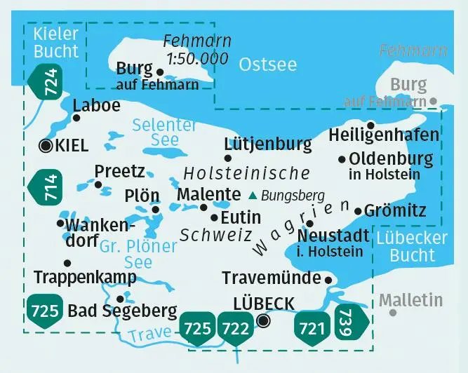 Bild: 9783991217114 | KOMPASS Wanderkarten-Set 740 Holsteinische Schweiz, Fehmarn (2...