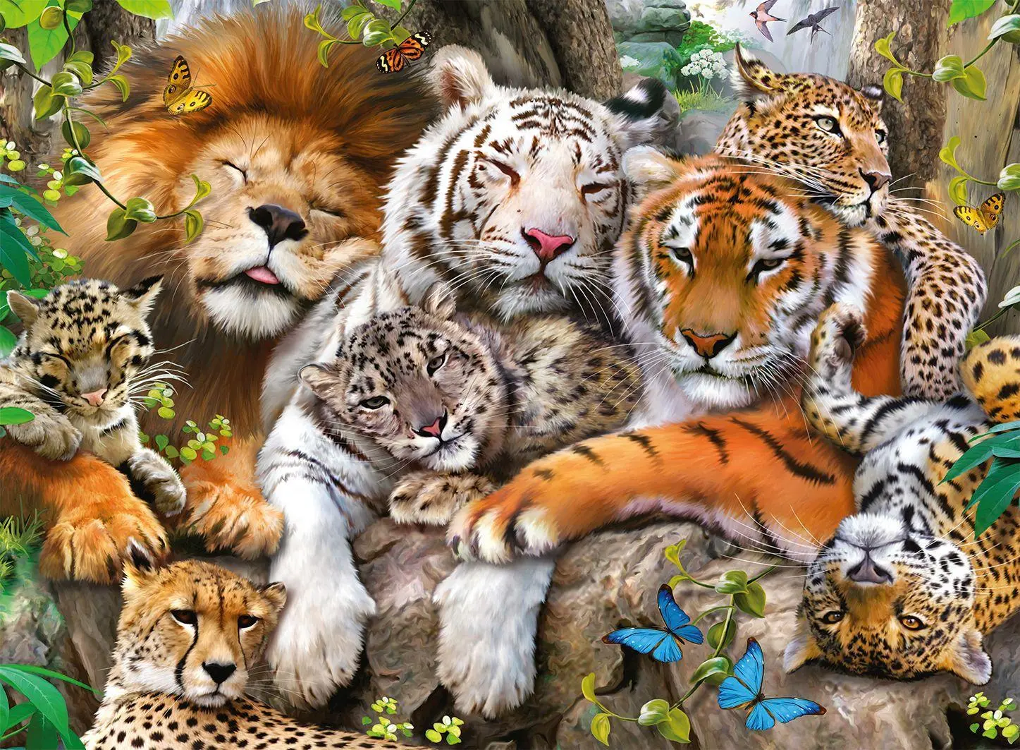 Bild: 4005556127214 | Schmusende Raubkatzen Puzzle 200 Teile | Spiel | Kinderpuzzle | 12721