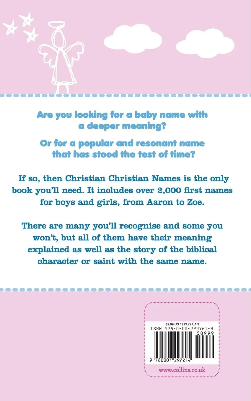 Rückseite: 9780007297214 | Christian Christian Names | Martin Manser | Taschenbuch | Englisch