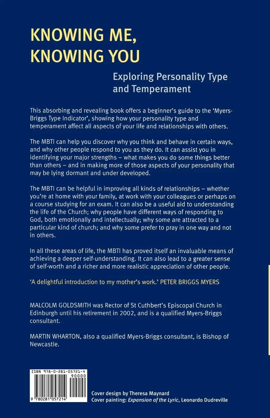 Rückseite: 9780281057214 | Knowing Me, Knowing You - Exploring Personality Type and Temperament
