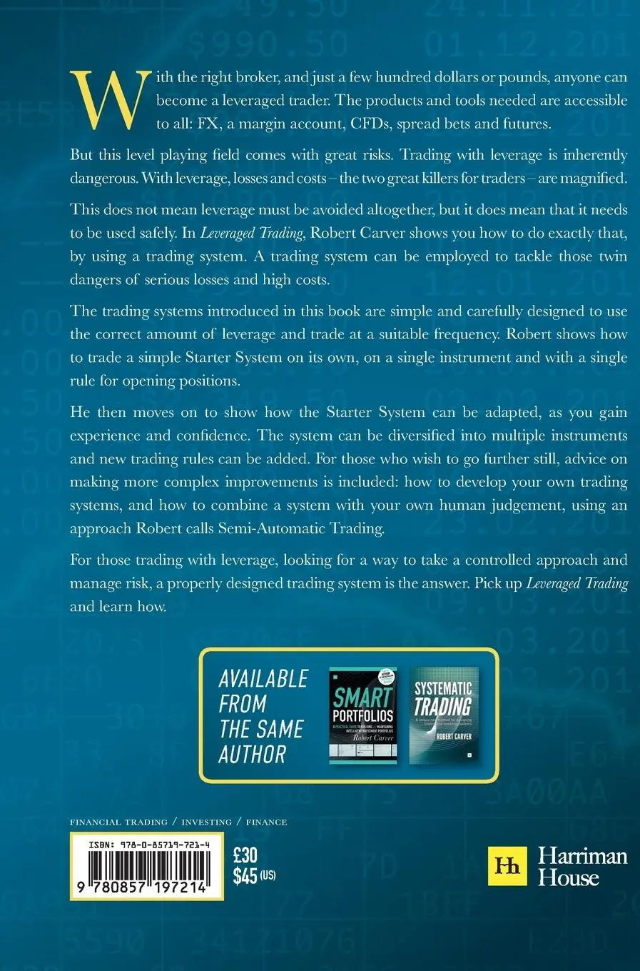 Rückseite: 9780857197214 | Leveraged Trading | Robert Carver | Buch | Gebunden | Englisch | 2019
