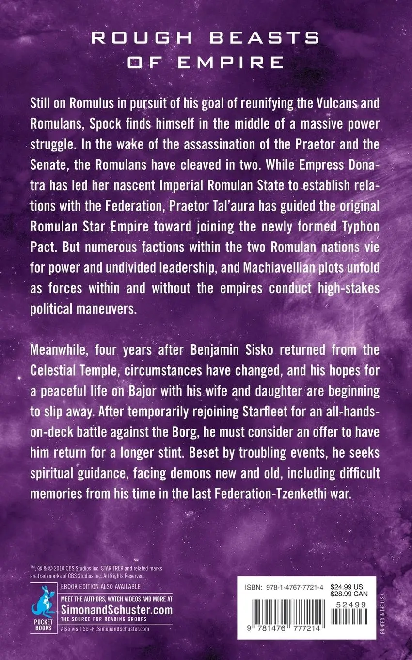 Rückseite: 9781476777214 | Star Trek | Typhon Pact #3: Rough Beasts of Empire | George | Buch