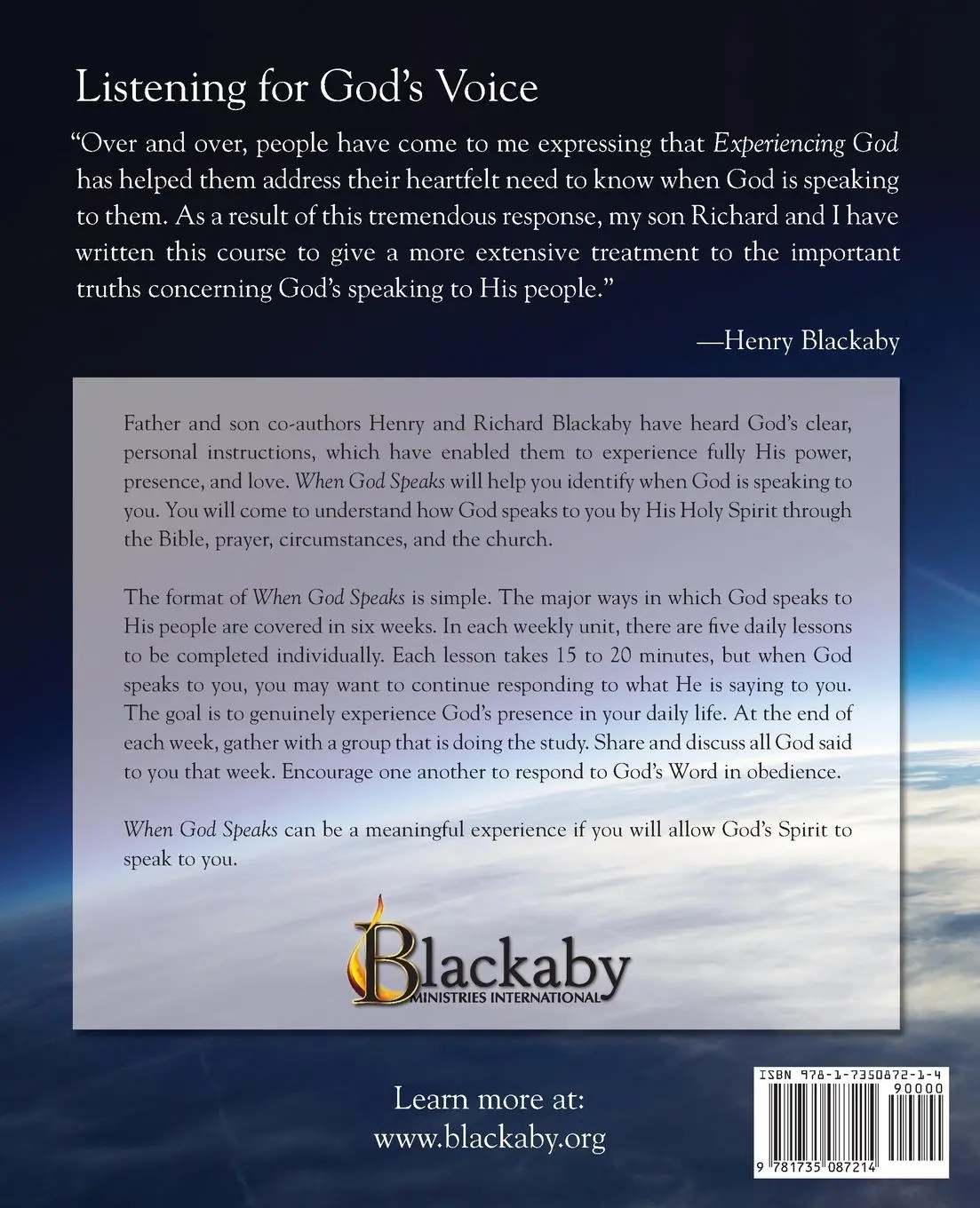Rückseite: 9781735087214 | When God Speaks | Henry Blackaby (u. a.) | Taschenbuch | Englisch