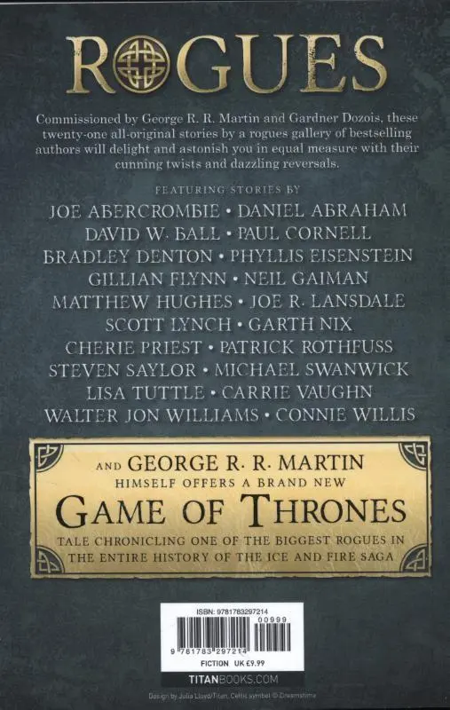 Rückseite: 9781783297214 | Rogues | George R. R. Martin (u. a.) | Taschenbuch | 914 S. | Englisch