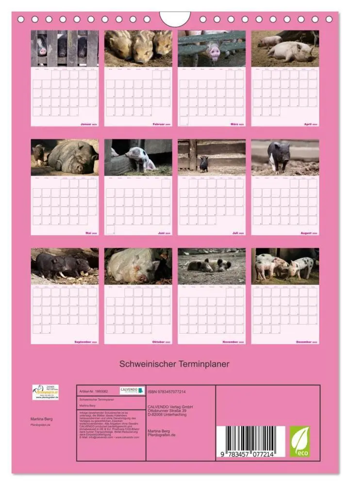 Bild: 9783457077214 | Schweinischer Terminplaner (Wandkalender 2025 DIN A4 hoch),...