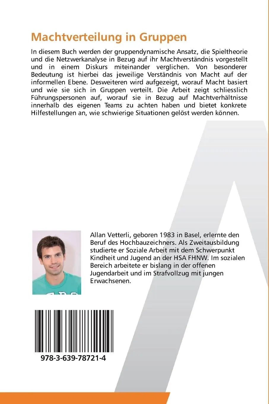 Rückseite: 9783639787214 | Machtverteilung in Gruppen | Allan Vetterli | Taschenbuch | Paperback