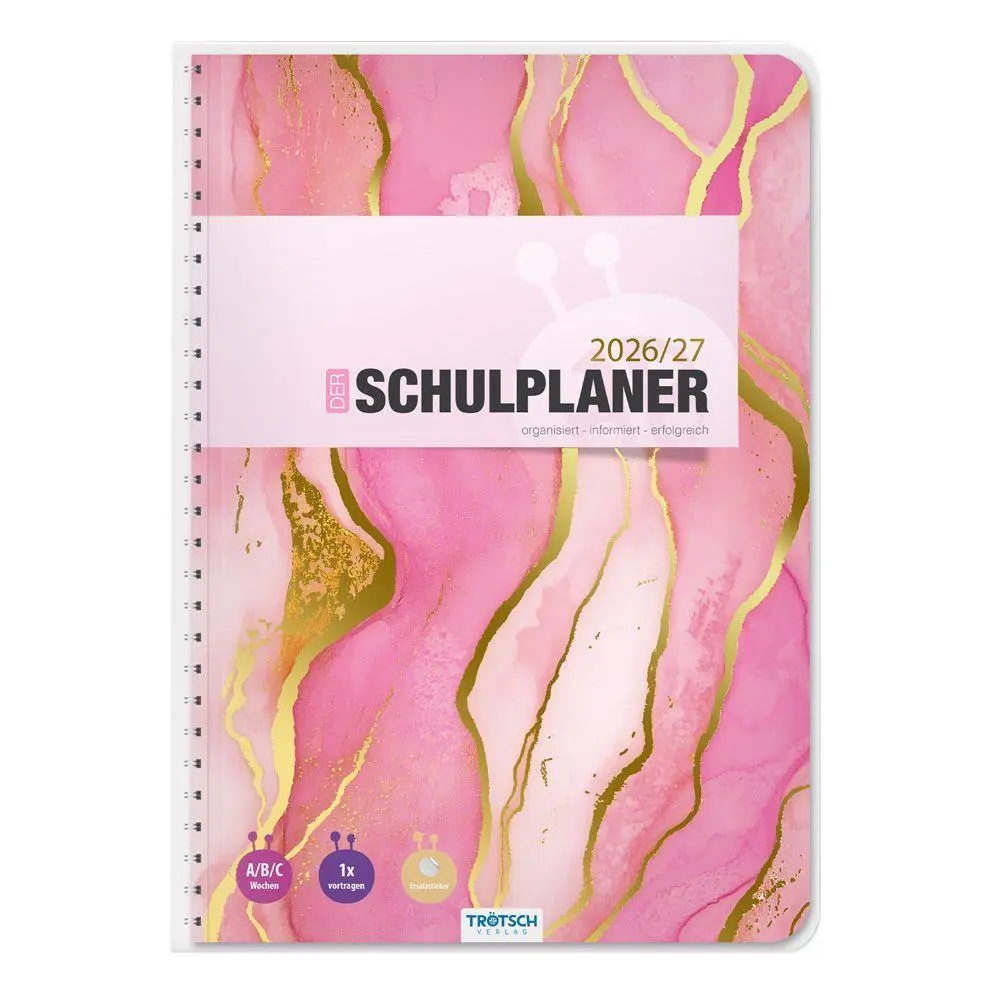 Cover: 9783988027214 | TRÖTSCH - Schulplaner Pink 26/27 | Trötsch Verlag GmbH &amp; Co. KG