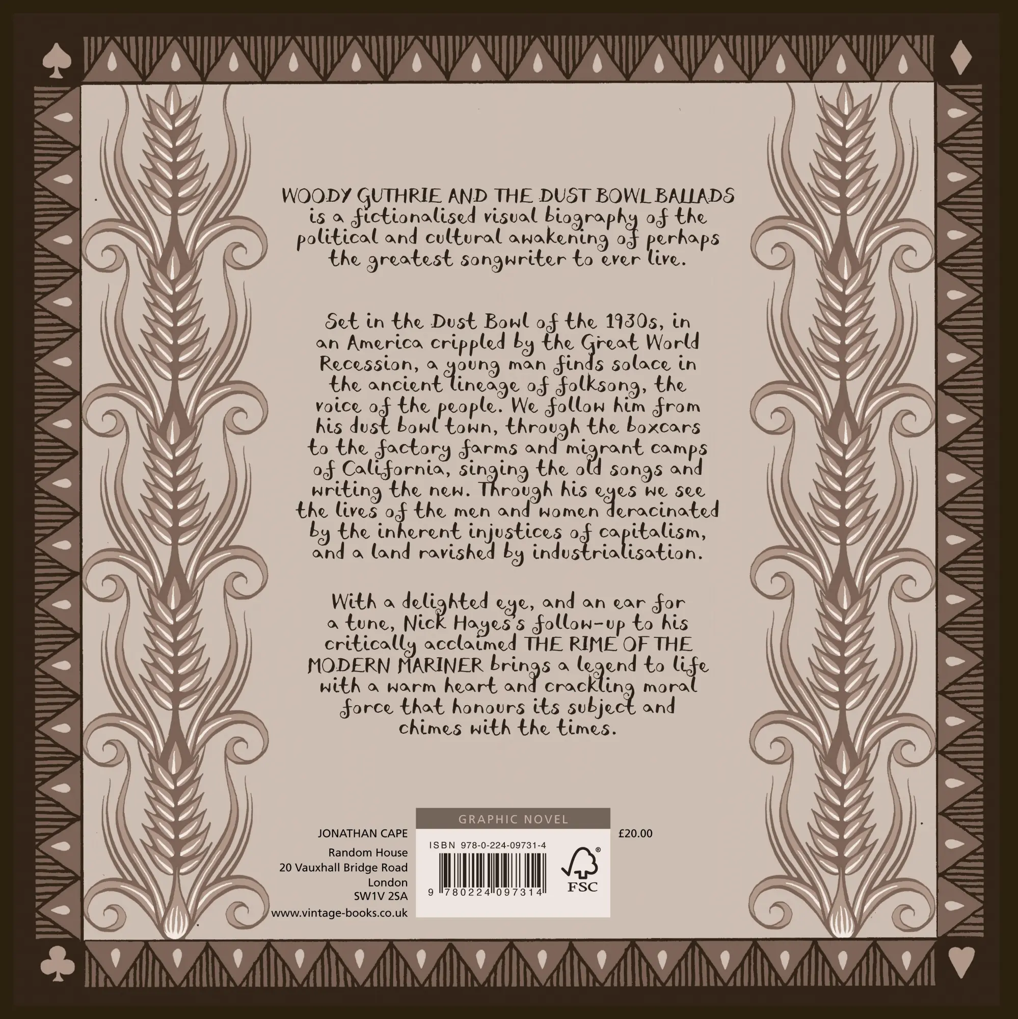 Rückseite: 9780224097314 | Woody Guthrie | And the Dust Bowl Ballads | Nick Hayes | Buch | 2014