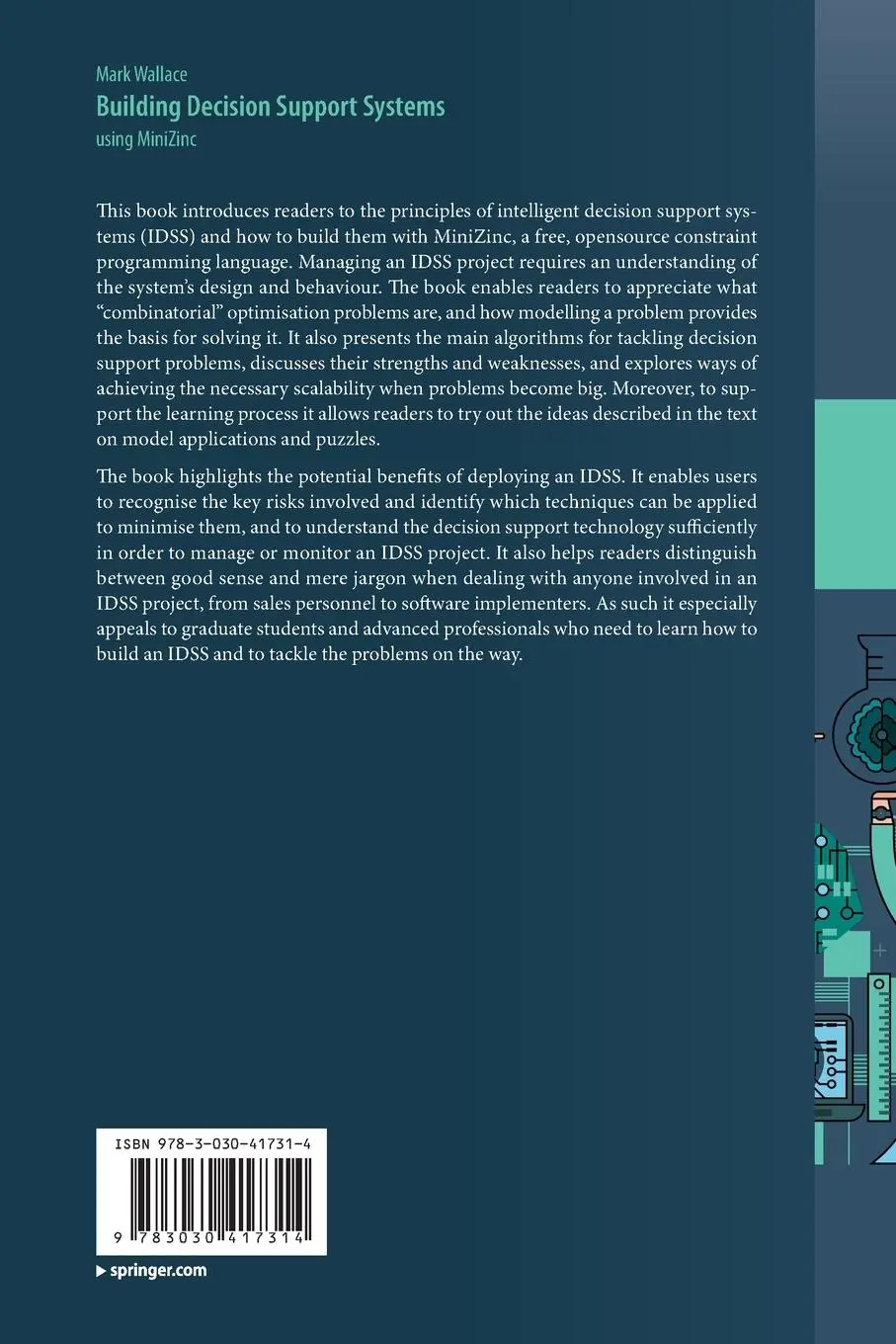 Rückseite: 9783030417314 | Building Decision Support Systems | using MiniZinc | Mark Wallace