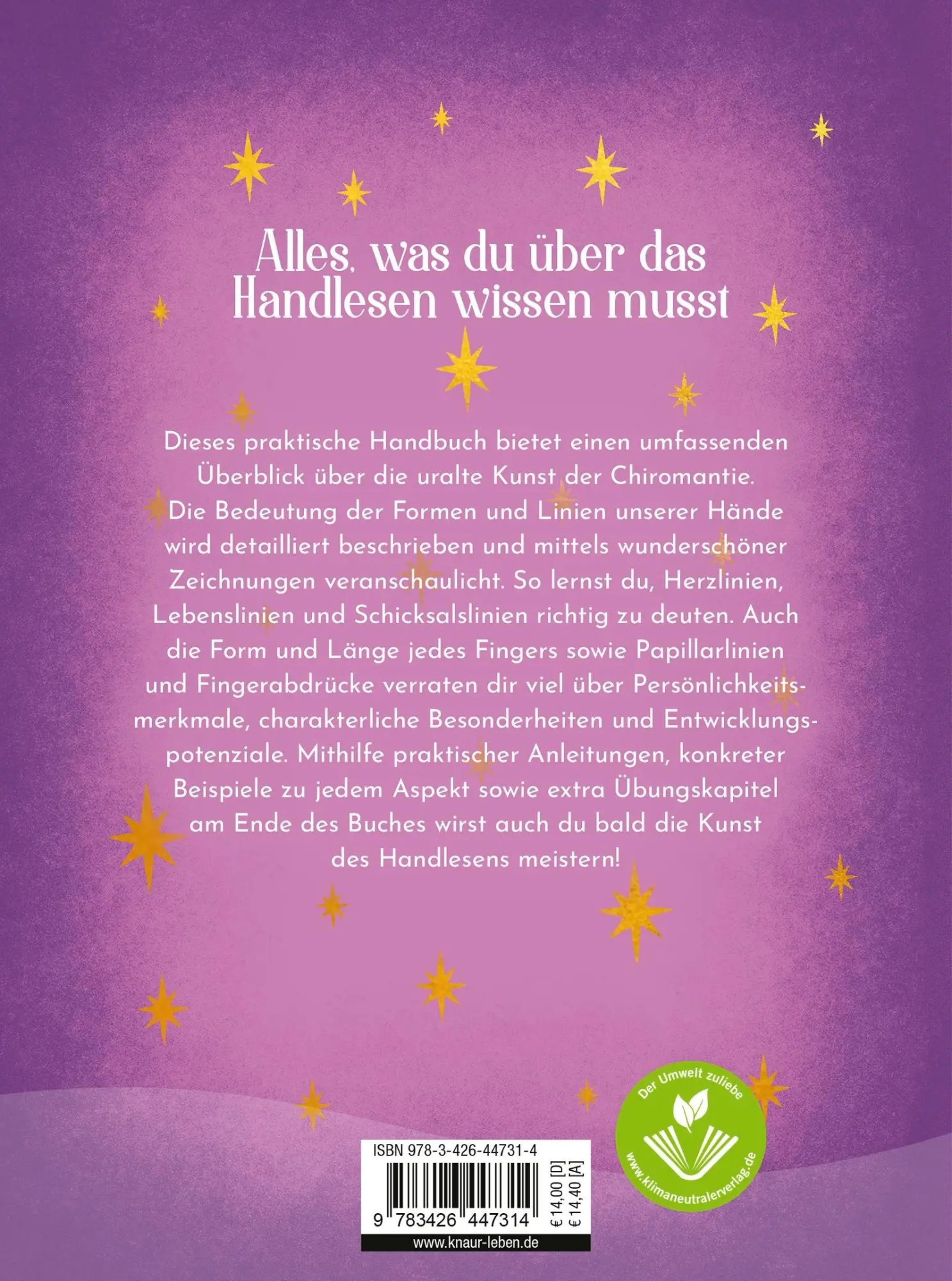 Rückseite: 9783426447314 | Modernes Handlesen | Johnny Fincham | Taschenbuch | 128 S. | Deutsch