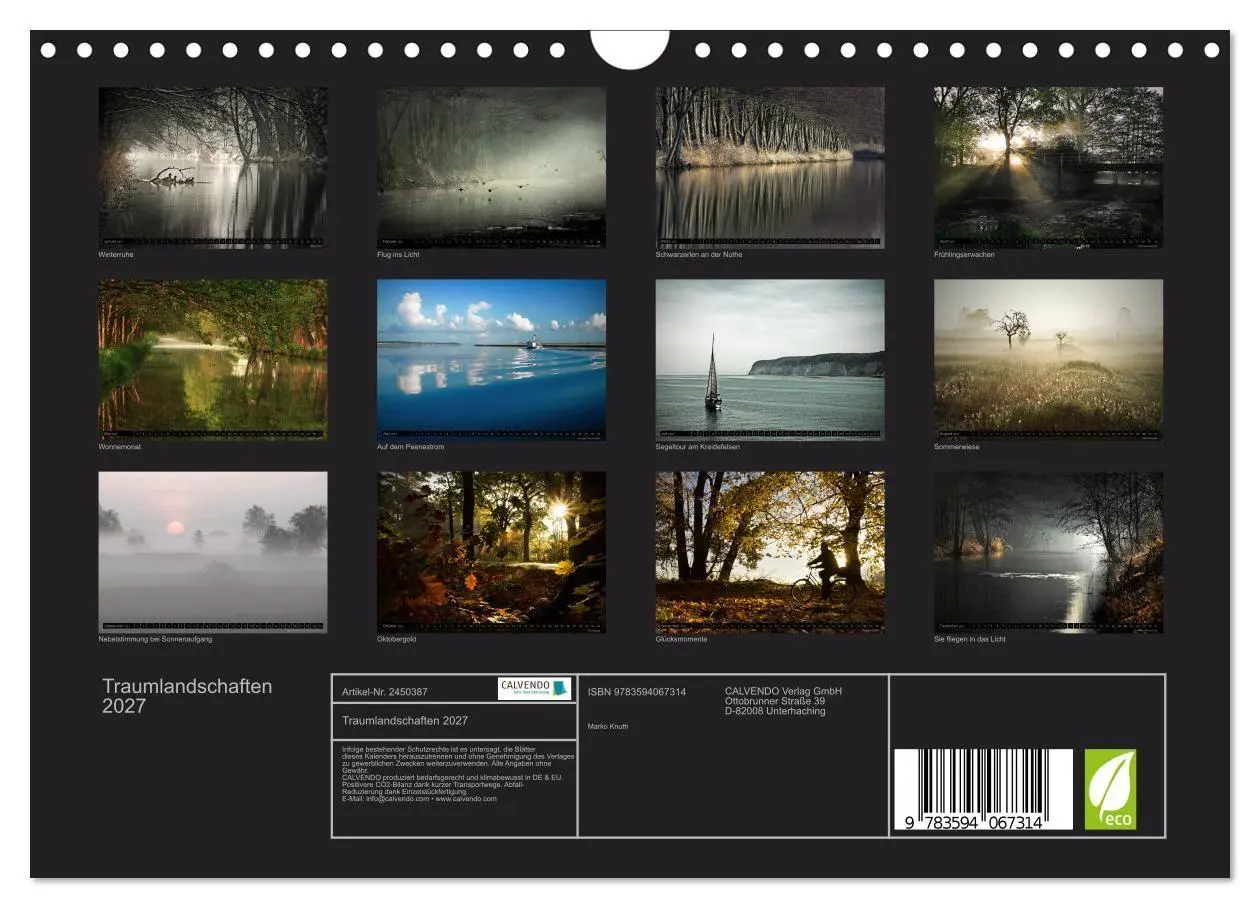 Bild: 9783594067314 | Traumlandschaften 2027 (Wandkalender 2027 DIN A4 quer), CALVENDO...