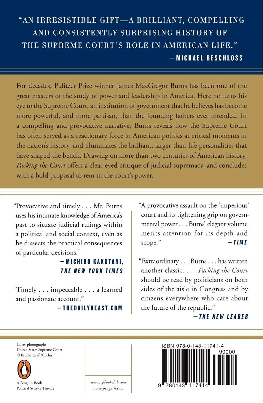 Rückseite: 9780143117414 | Packing the Court | James Macgregor Burns | Taschenbuch | Englisch