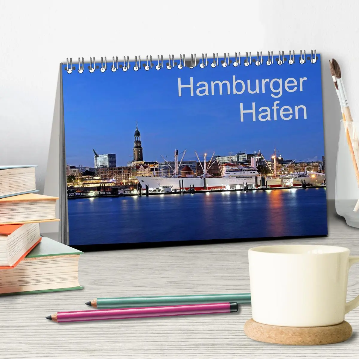 Bild: 9783516147414 | Hamburger Hafen (Tischkalender 2026 DIN A5 quer), CALVENDO...