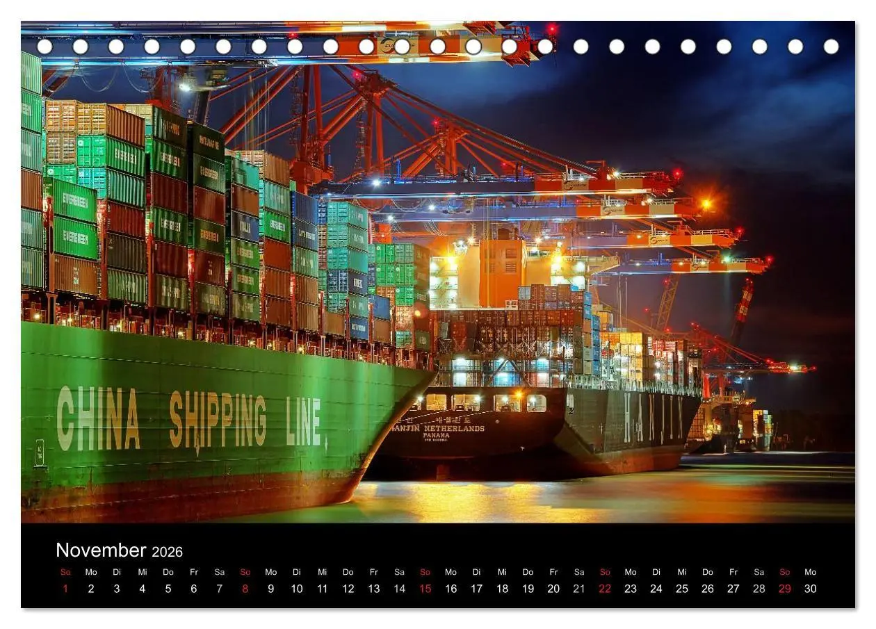 Bild: 9783516147414 | Hamburger Hafen (Tischkalender 2026 DIN A5 quer), CALVENDO...