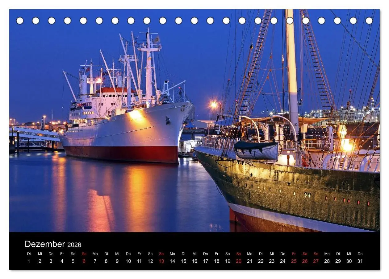 Bild: 9783516147414 | Hamburger Hafen (Tischkalender 2026 DIN A5 quer), CALVENDO...