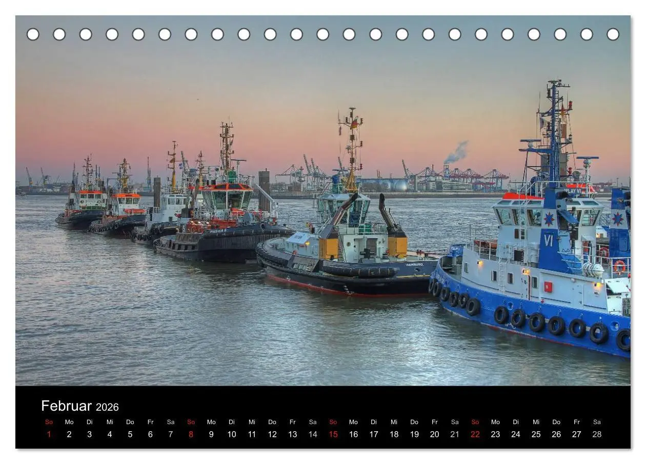 Bild: 9783516147414 | Hamburger Hafen (Tischkalender 2026 DIN A5 quer), CALVENDO...