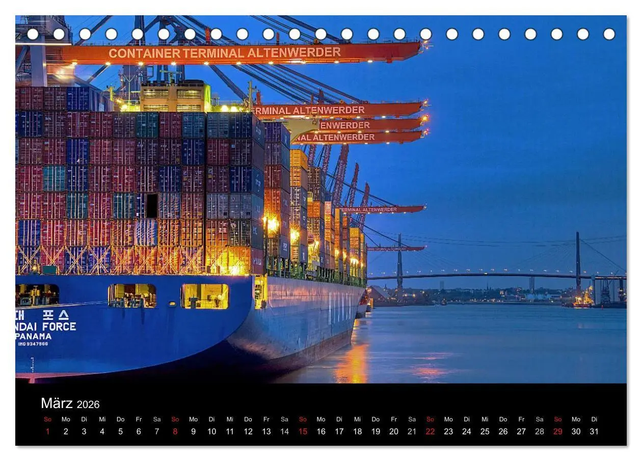 Bild: 9783516147414 | Hamburger Hafen (Tischkalender 2026 DIN A5 quer), CALVENDO...