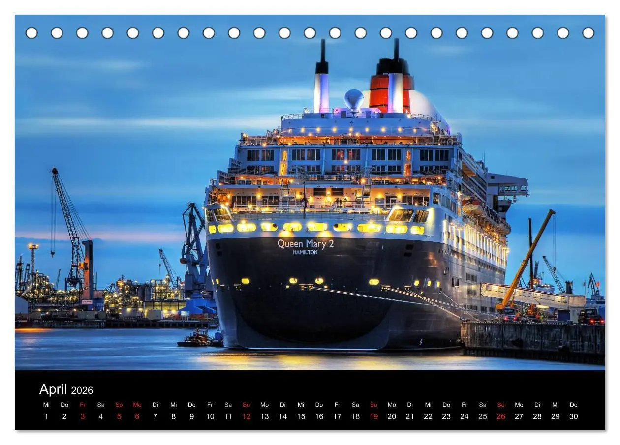 Bild: 9783516147414 | Hamburger Hafen (Tischkalender 2026 DIN A5 quer), CALVENDO...
