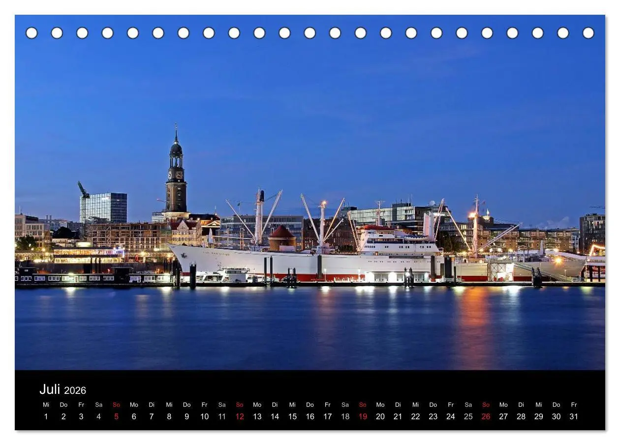 Bild: 9783516147414 | Hamburger Hafen (Tischkalender 2026 DIN A5 quer), CALVENDO...