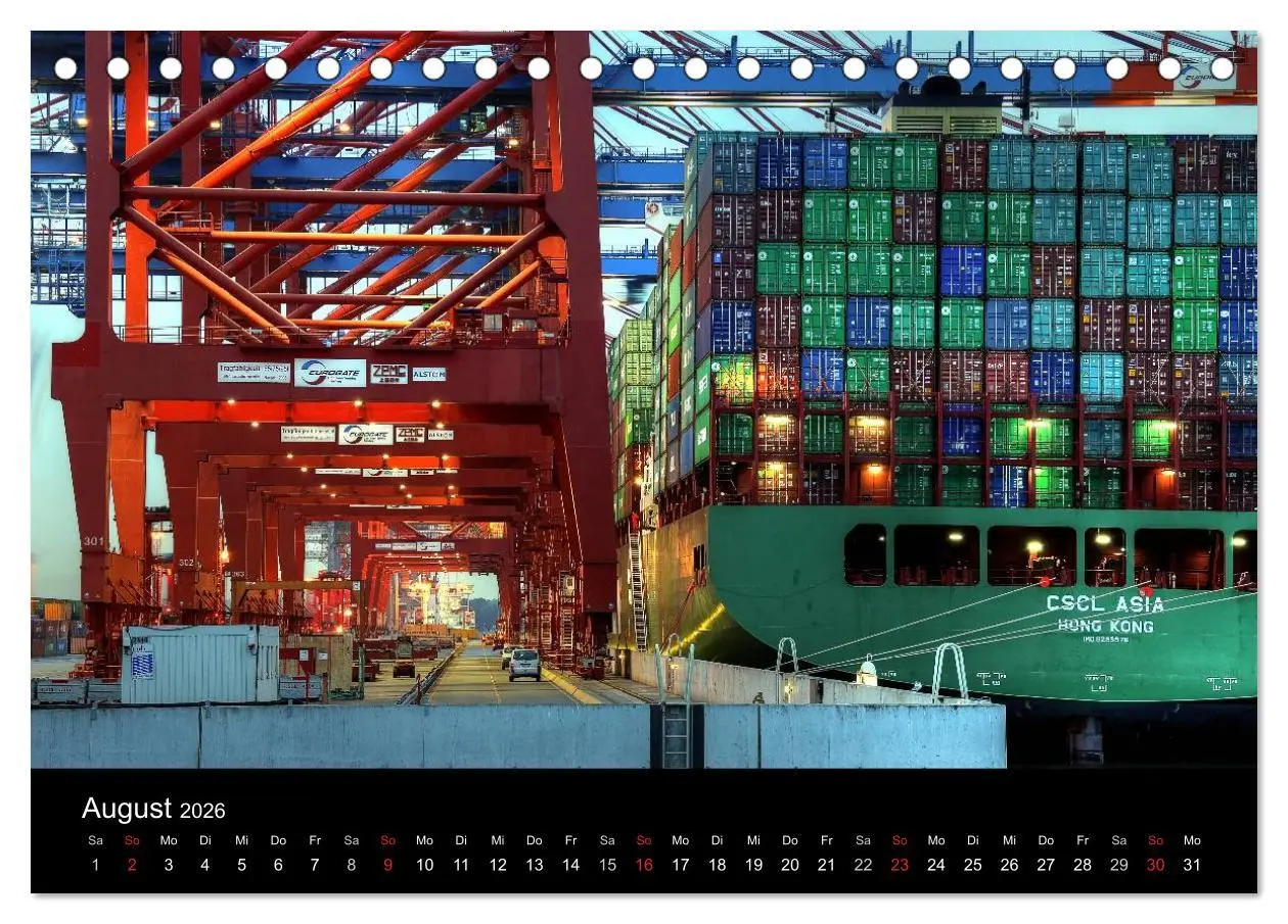 Bild: 9783516147414 | Hamburger Hafen (Tischkalender 2026 DIN A5 quer), CALVENDO...