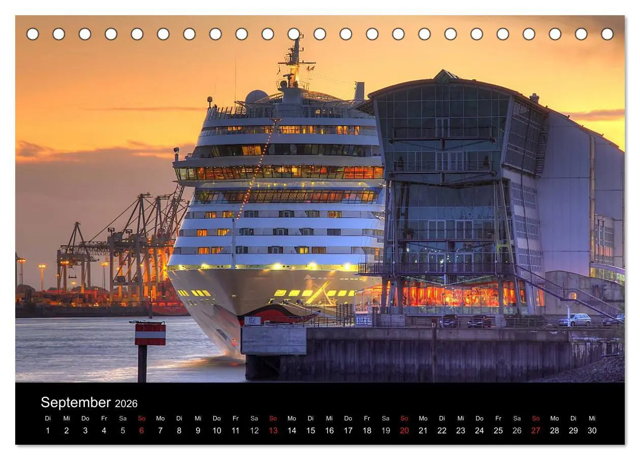 Bild: 9783516147414 | Hamburger Hafen (Tischkalender 2026 DIN A5 quer), CALVENDO...