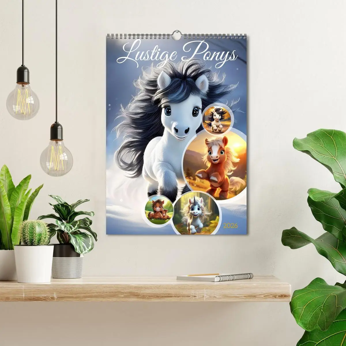 Bild: 9783516697414 | Lustige Ponys (Wandkalender 2026 DIN A3 hoch), CALVENDO Monatskalender