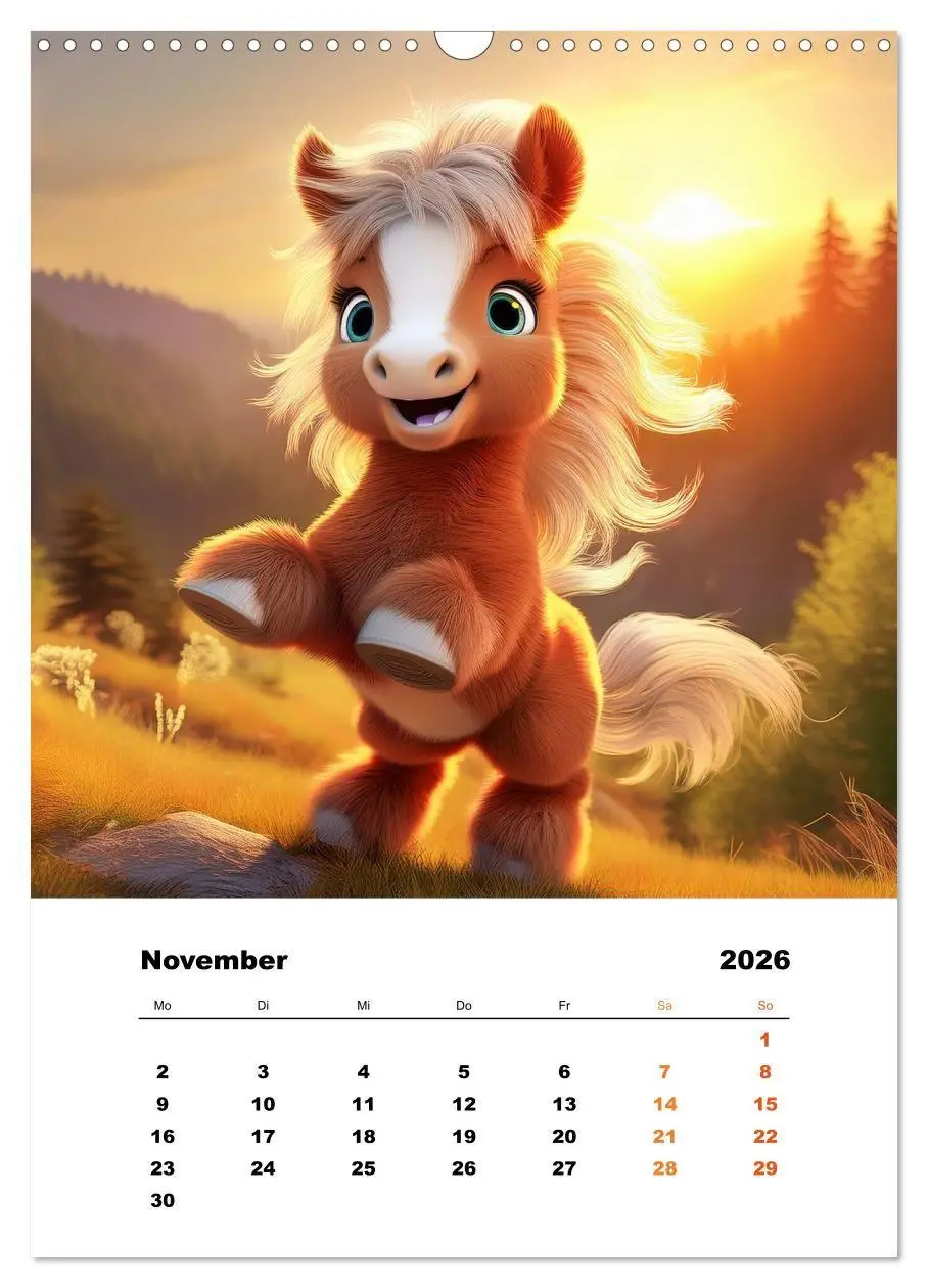 Bild: 9783516697414 | Lustige Ponys (Wandkalender 2026 DIN A3 hoch), CALVENDO Monatskalender