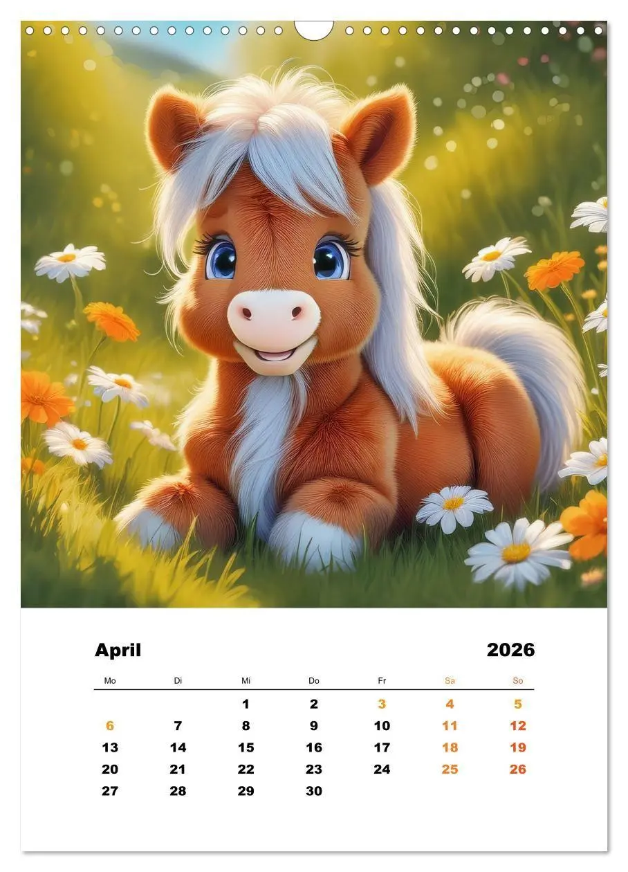 Bild: 9783516697414 | Lustige Ponys (Wandkalender 2026 DIN A3 hoch), CALVENDO Monatskalender