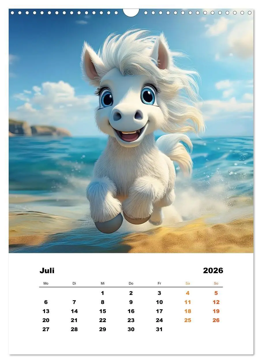 Bild: 9783516697414 | Lustige Ponys (Wandkalender 2026 DIN A3 hoch), CALVENDO Monatskalender
