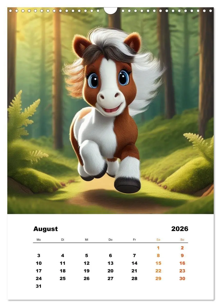 Bild: 9783516697414 | Lustige Ponys (Wandkalender 2026 DIN A3 hoch), CALVENDO Monatskalender