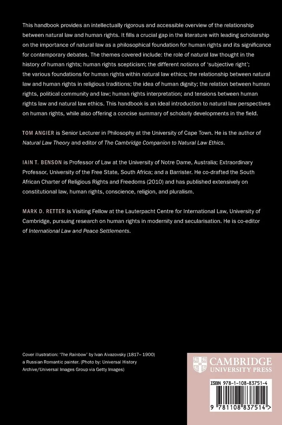 Rückseite: 9781108837514 | The Cambridge Handbook of Natural Law and Human Rights | Buch | 2022