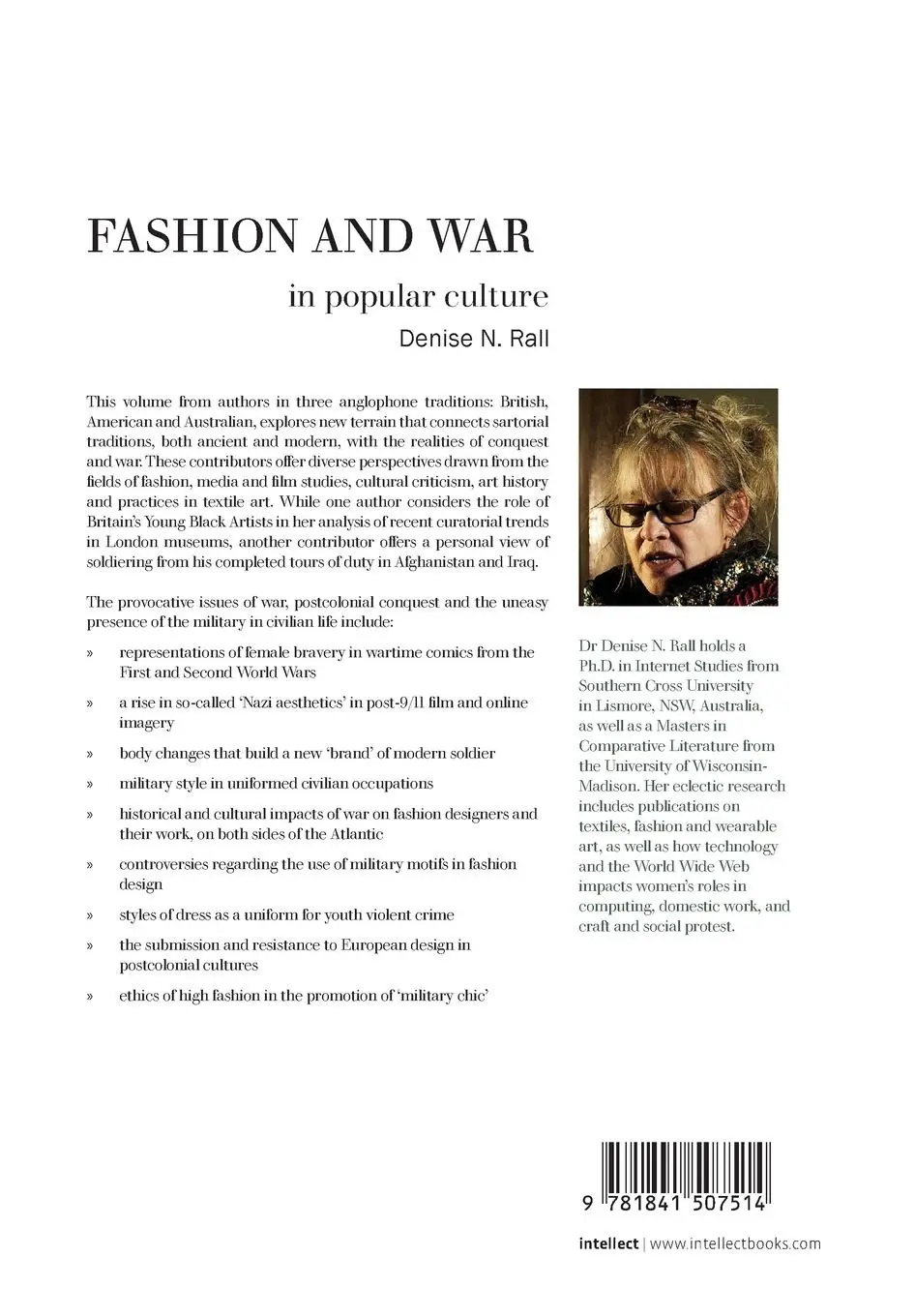Rückseite: 9781841507514 | Fashion &amp; War in Popular Culture | Denise N Rall | Taschenbuch | 2014