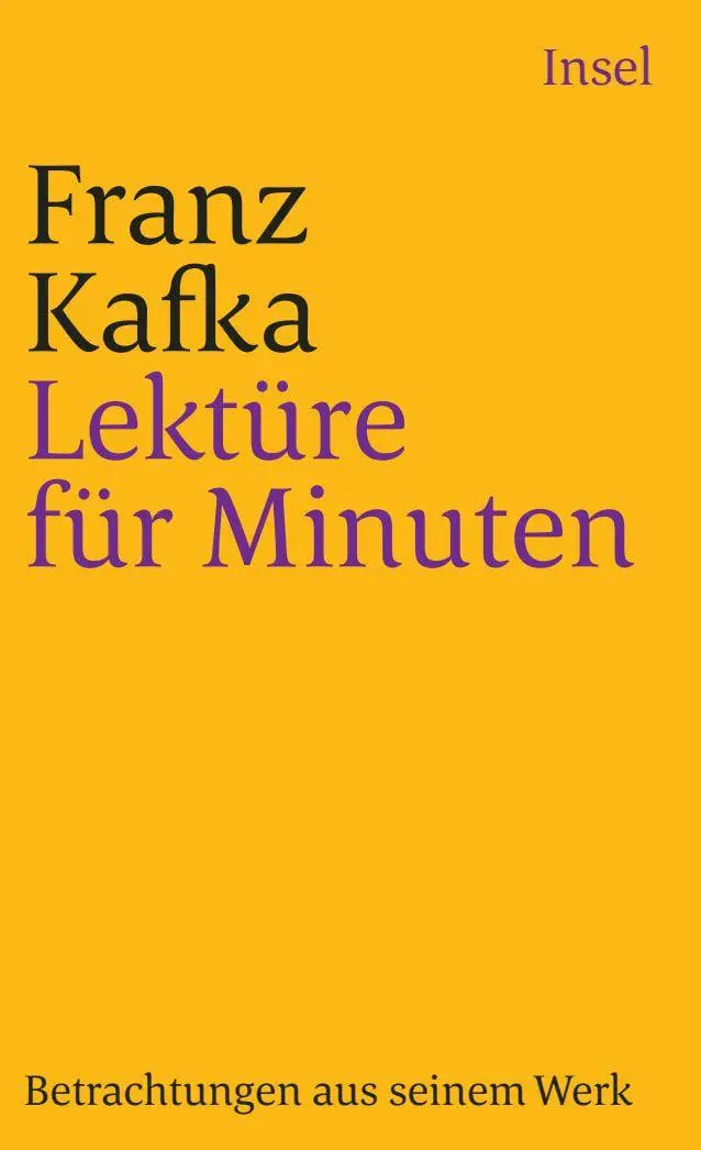 Cover: 9783458347514 | Lektüre für Minuten | Betrachtungen aus seinem Werk | Franz Kafka